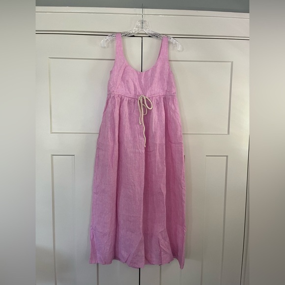 NWOT Tuckernuck Pomander Place Dress Sabella Maxi Linen in Pink XS - Picture 2 of 9